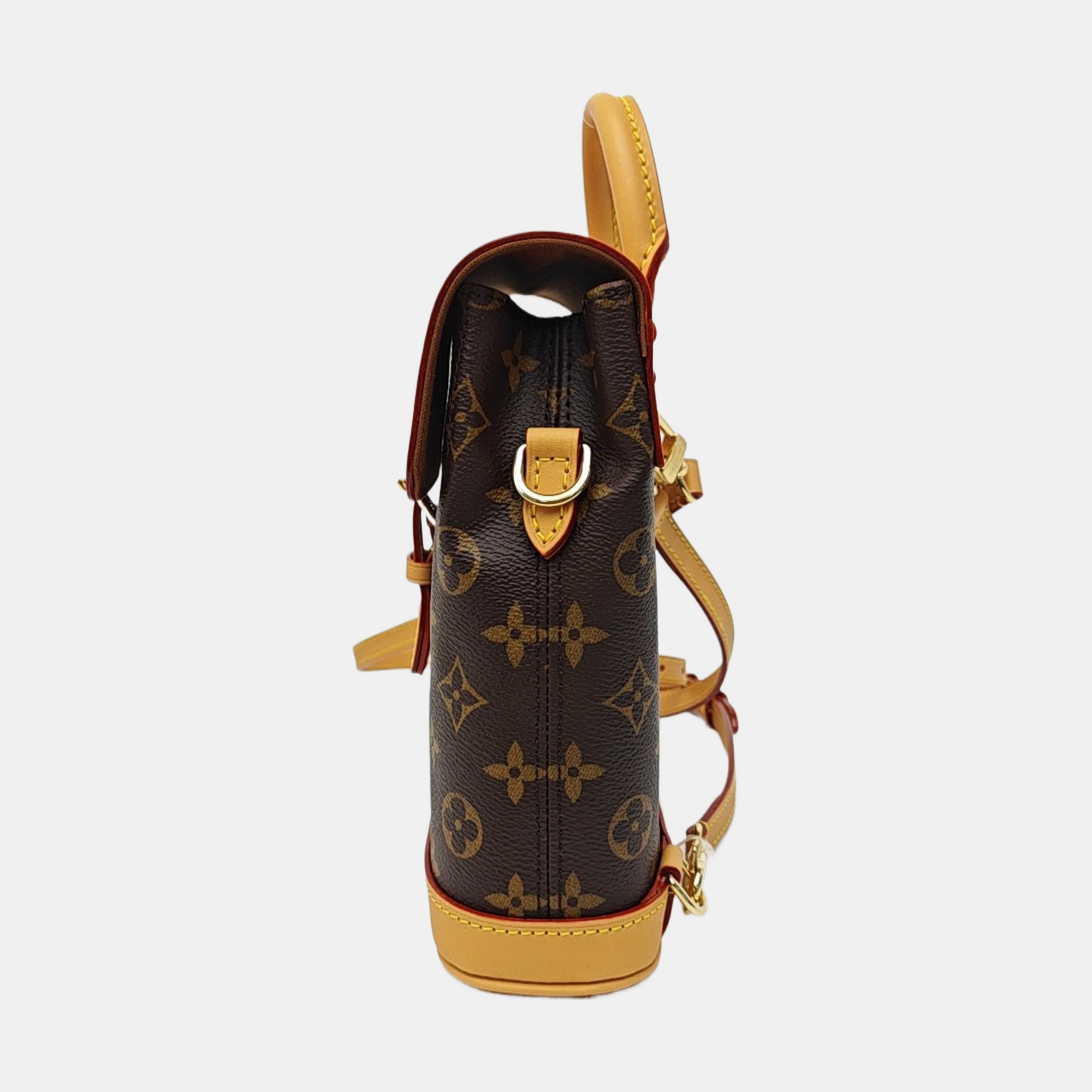 SOHO Mini Monogram Coated Canvas Brown