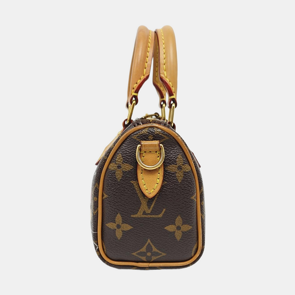 SPEEDY Nano Monogram Coated Canvas Brown