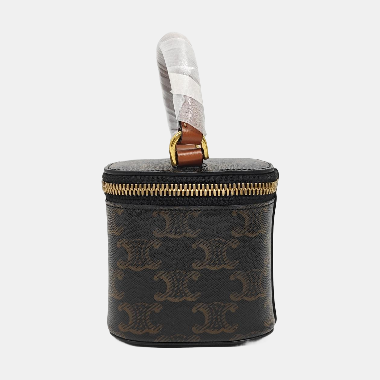 Coated Canvas Shoulder Bag Black