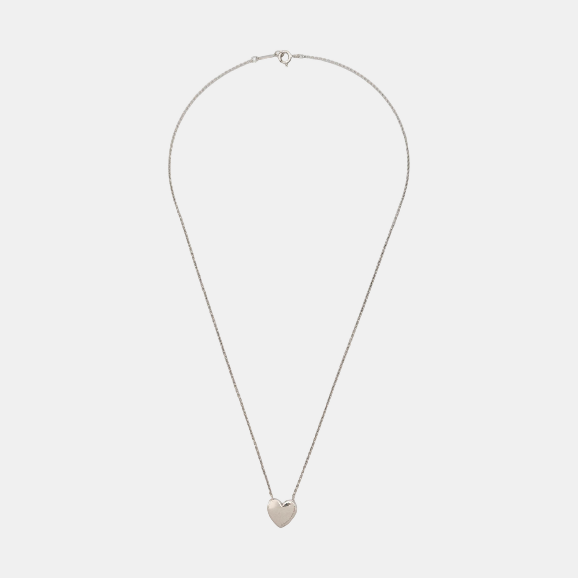 Tiffany Cobblestone 18k White Gold Silver Necklace