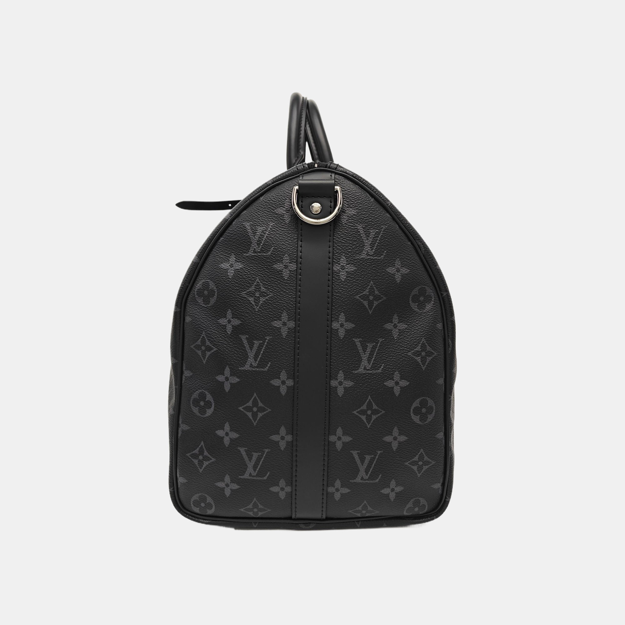 KEEPALL 45 Monogram Coated Canvas Black