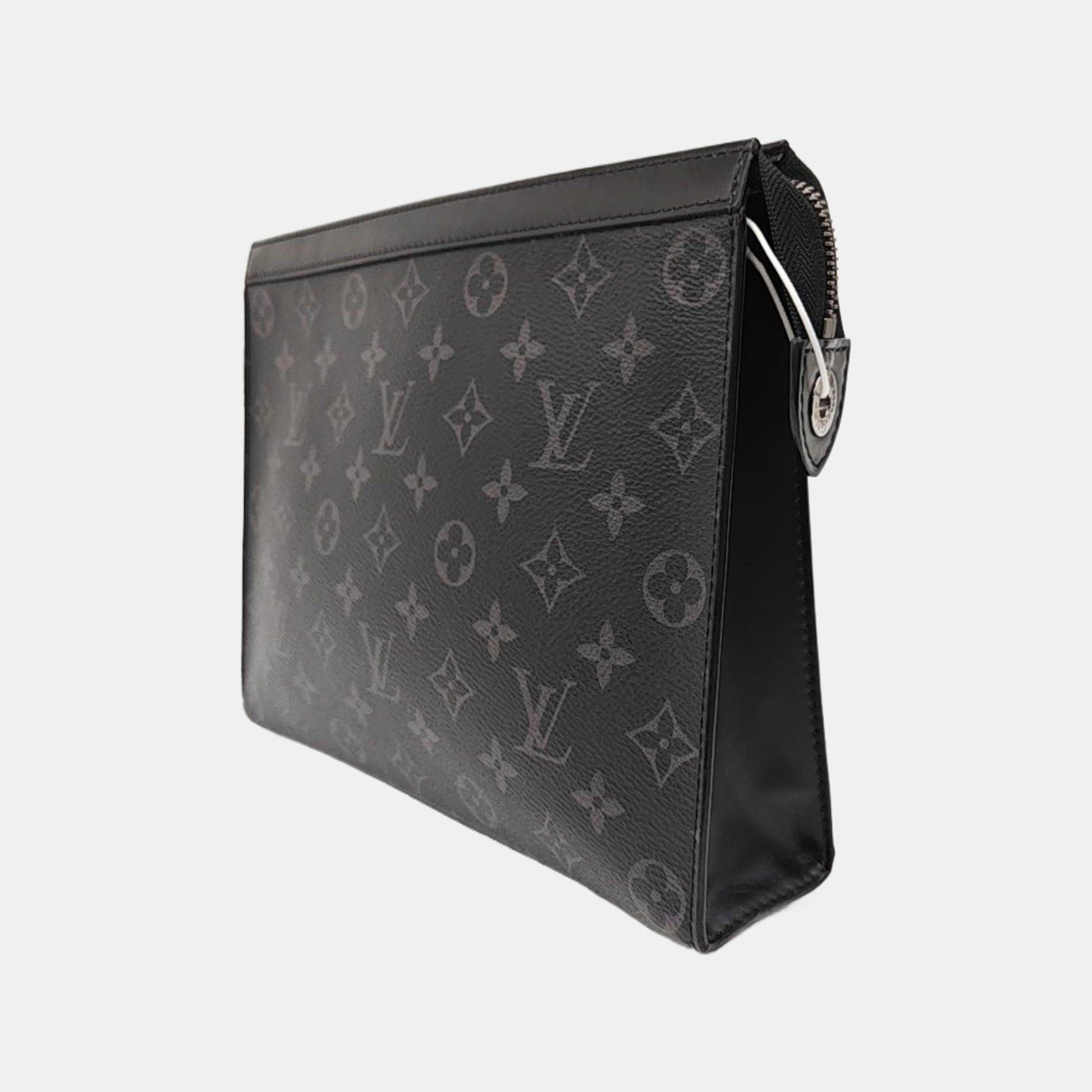 Pochette Voyag MM Monogram Coated Canvas Black