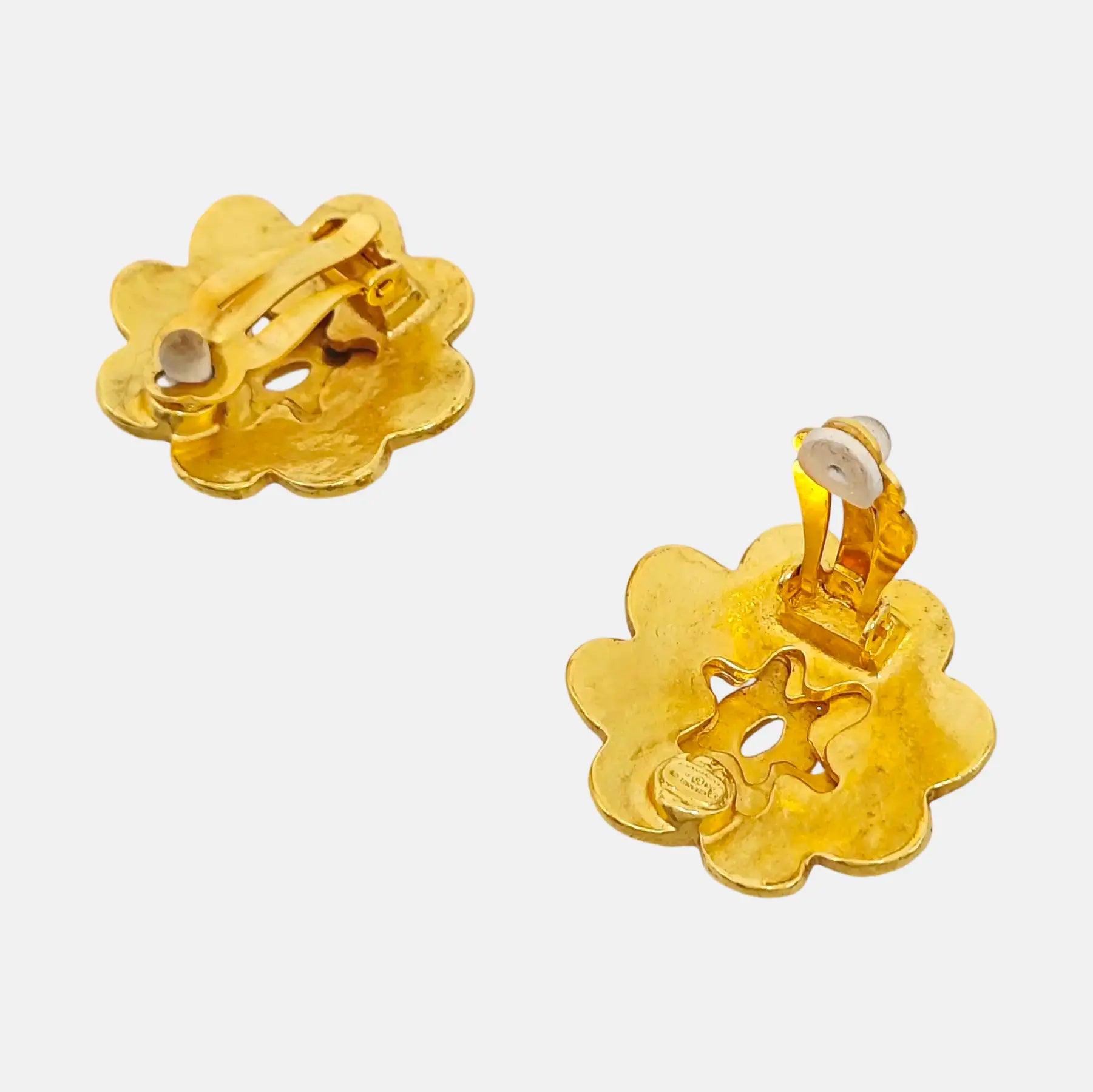 Metal Gold Clip On Earrings