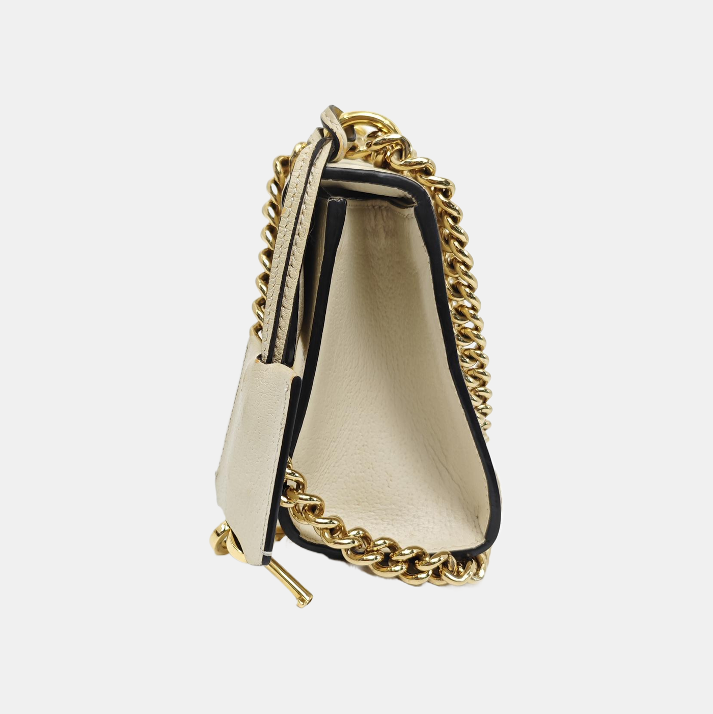 Padlock Small Calfskin White