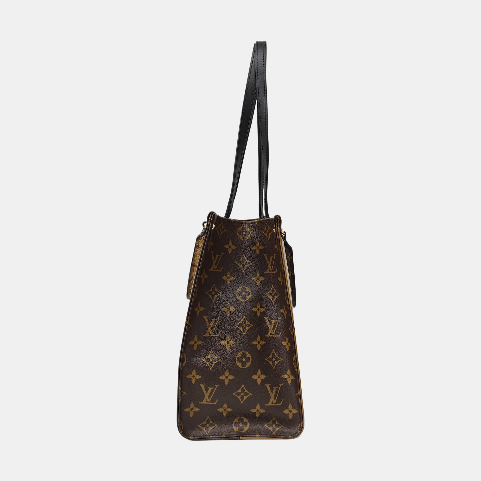 ONTHEGO MM Monogram Coated Canvas Brown