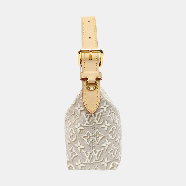 Monogram Fabric Top Handle Bag Gray