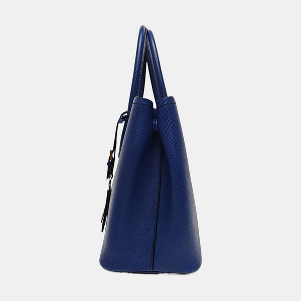 Double Medium Saffiano Calfskin Blue