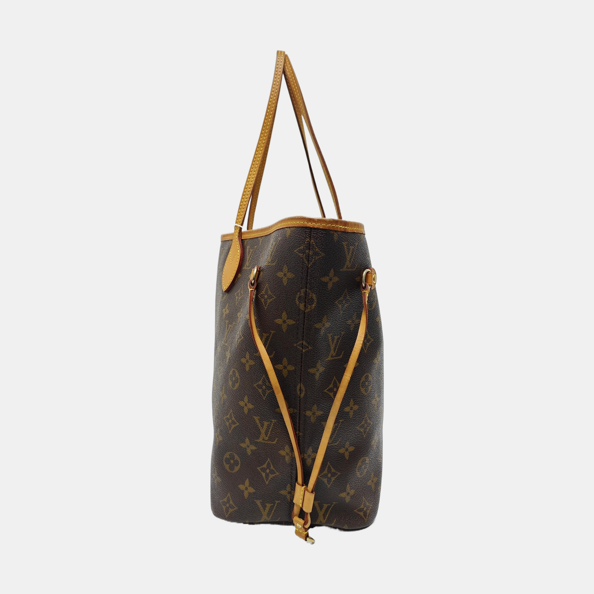 NEVERFULL MM Monogram Coated Canvas Brown