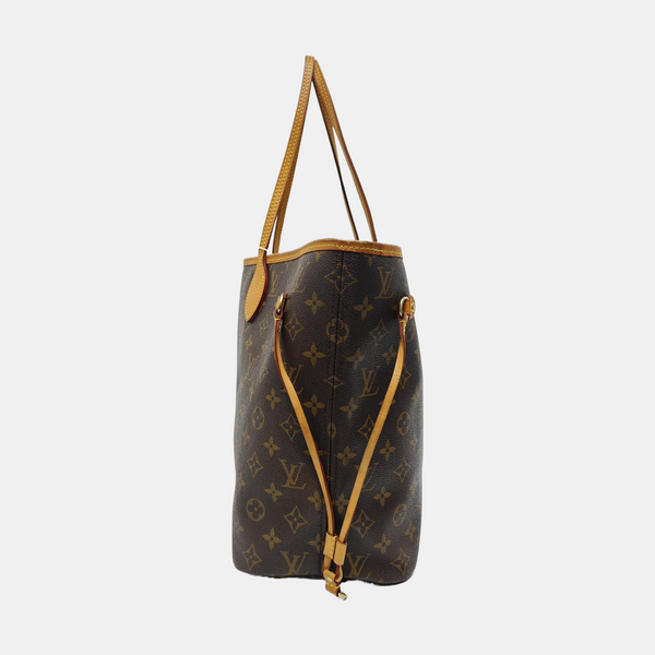 NEVERFULL MM Monogram Coated Canvas Brown