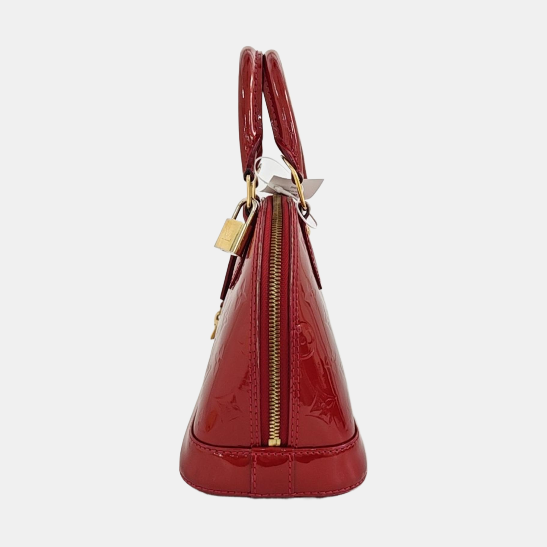 ALMA BB Monogram Patent Leather Red