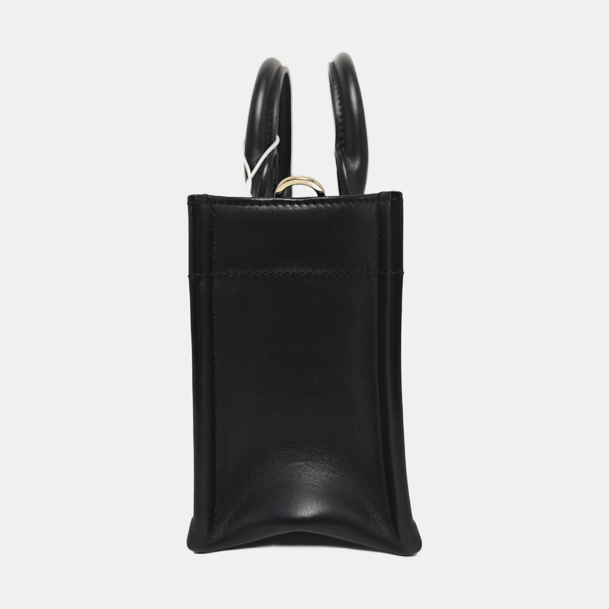 Lady D-Joy Mini Cannage Calfskin Black