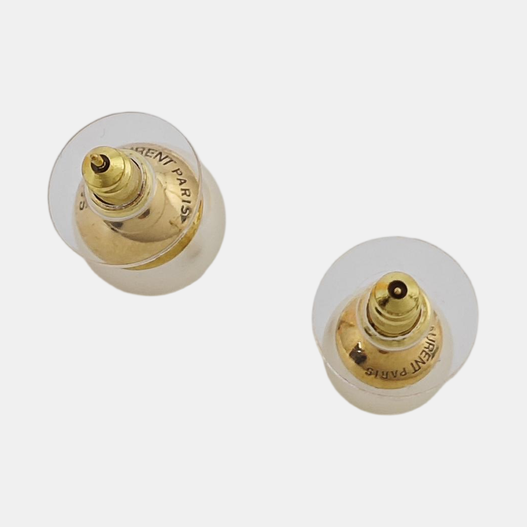 Metal White Stud Earrings