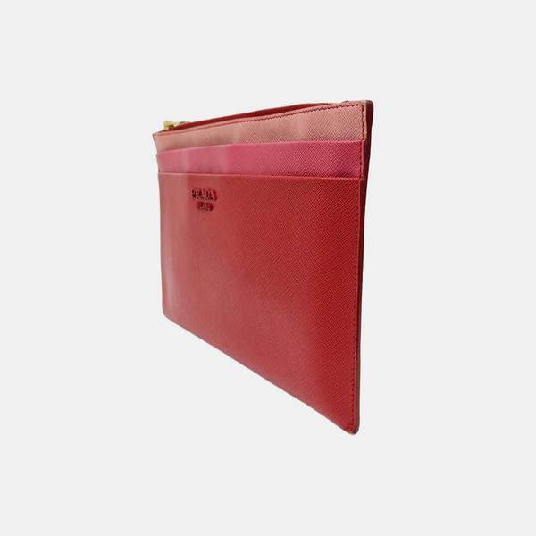Calfskin Clutch Red