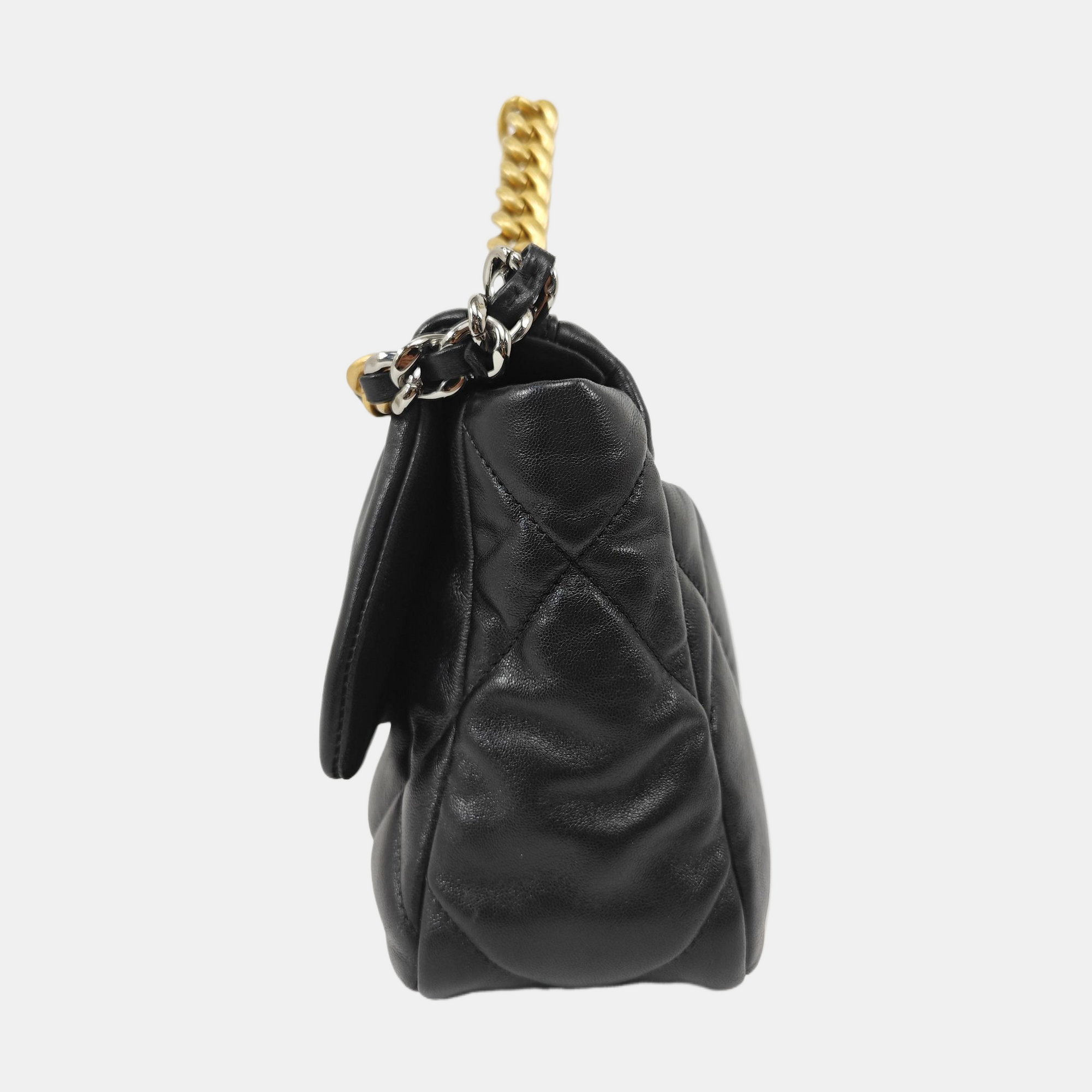 CHANEL 19 Small Quilted Lambskin Black