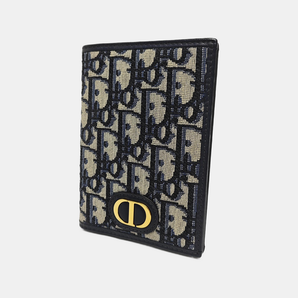 30 Montaigne Canvas Blue Wallet