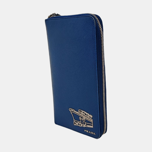 Saffiano Calfskin Wallet Blue