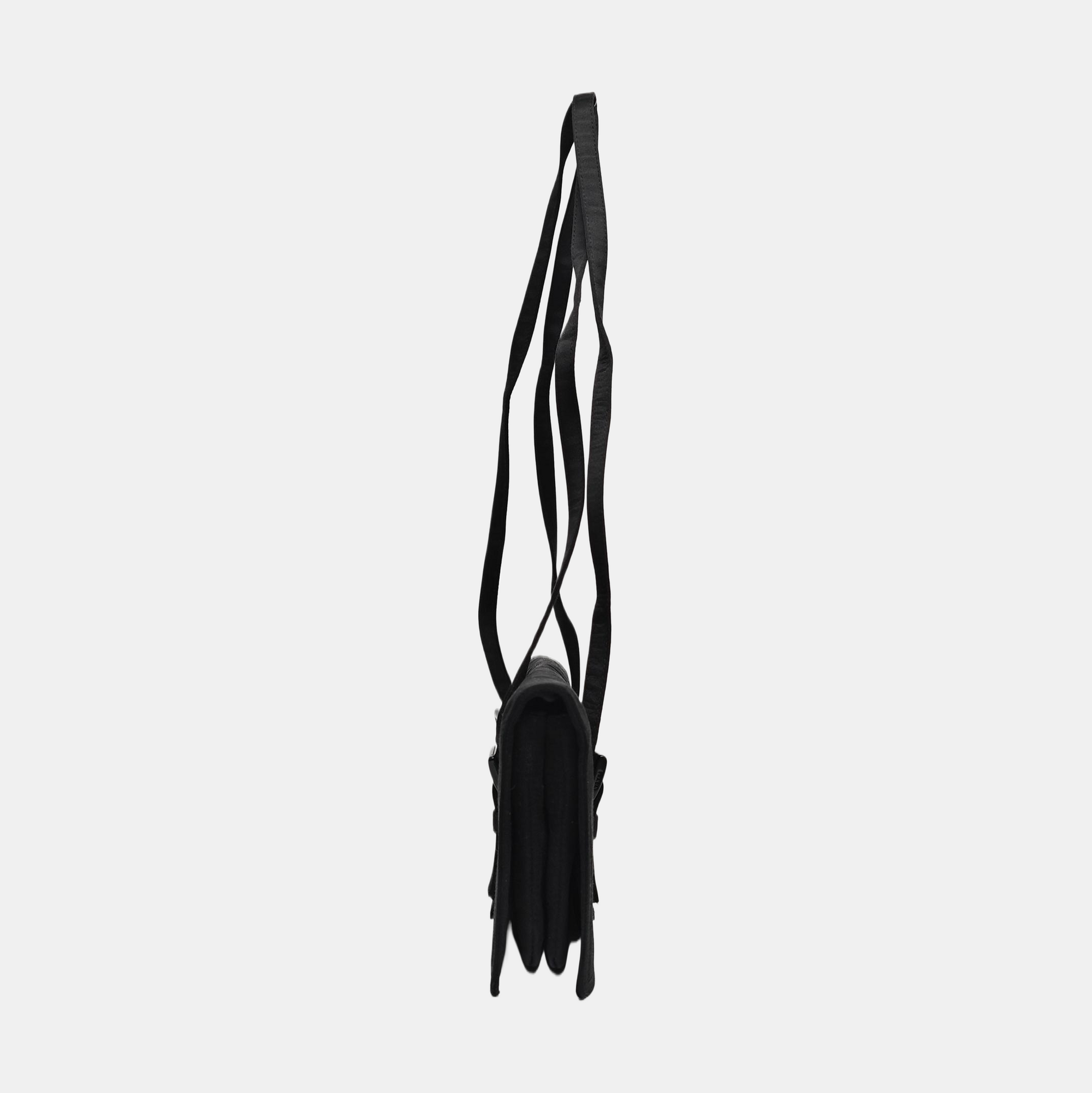 Fabric Top Handle Bag Black