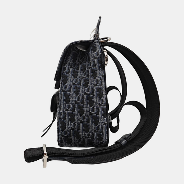 Authenticated pre-owned  Saddle Mini Monogram Canvas Blue - Backpack at Looply
