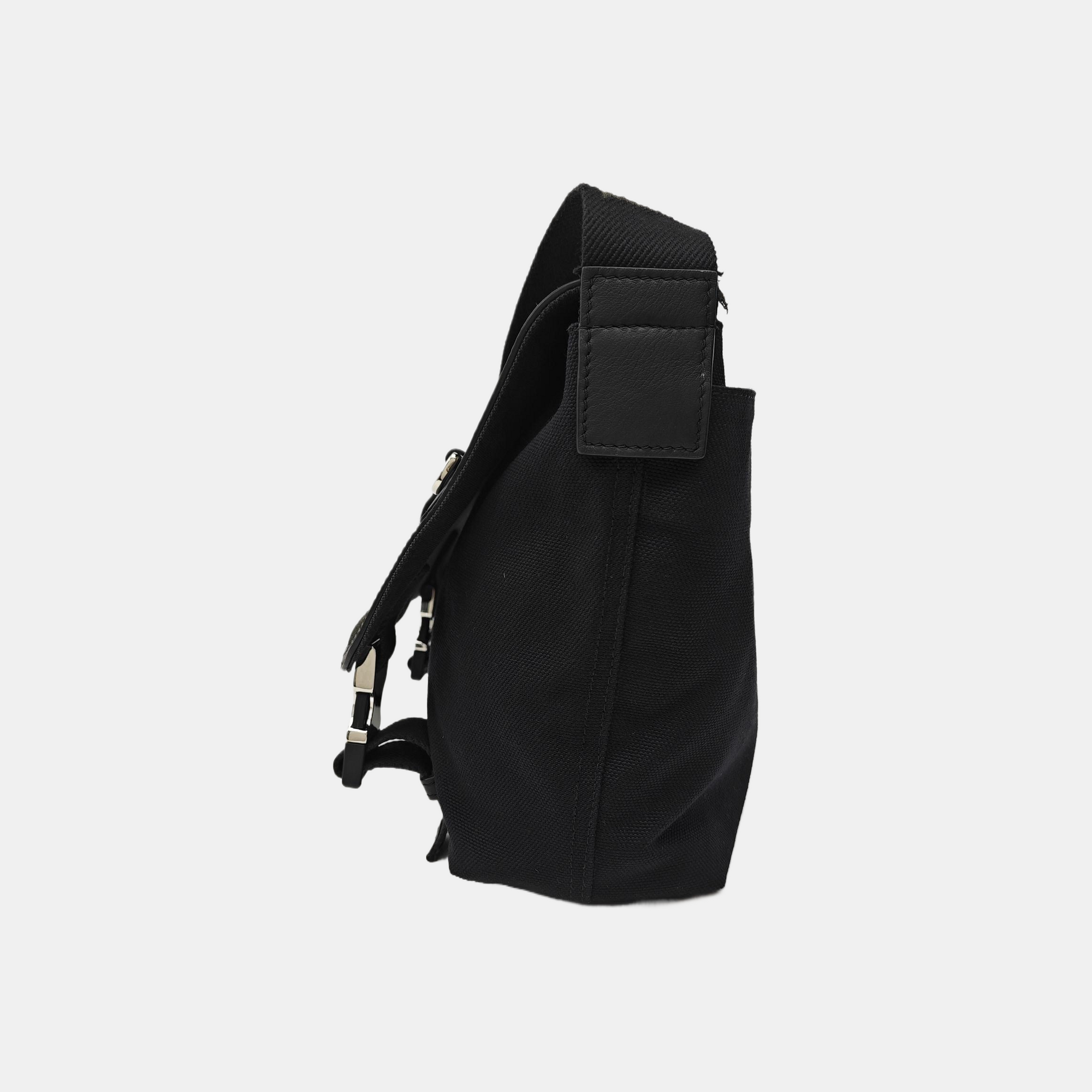Fabric Shoulder Bag Black