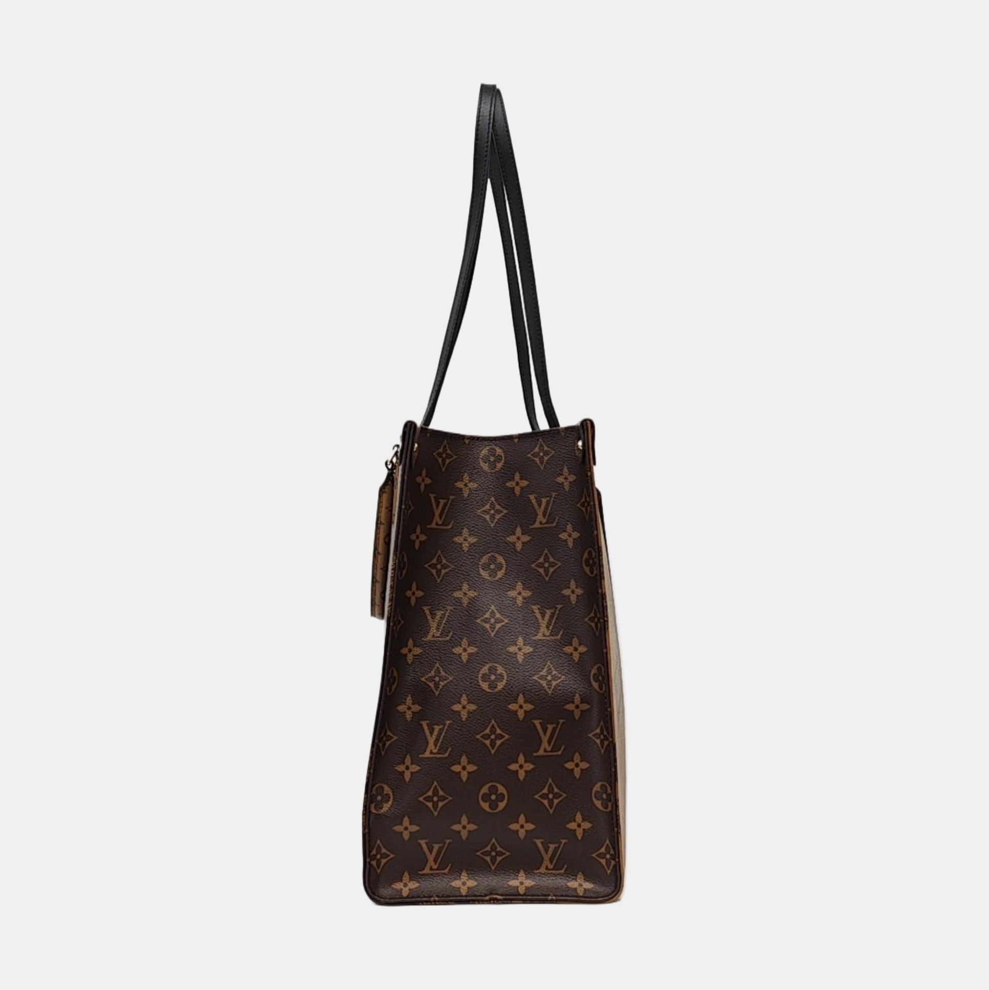 ONTHEGO GM Monogram Coated Canvas Brown