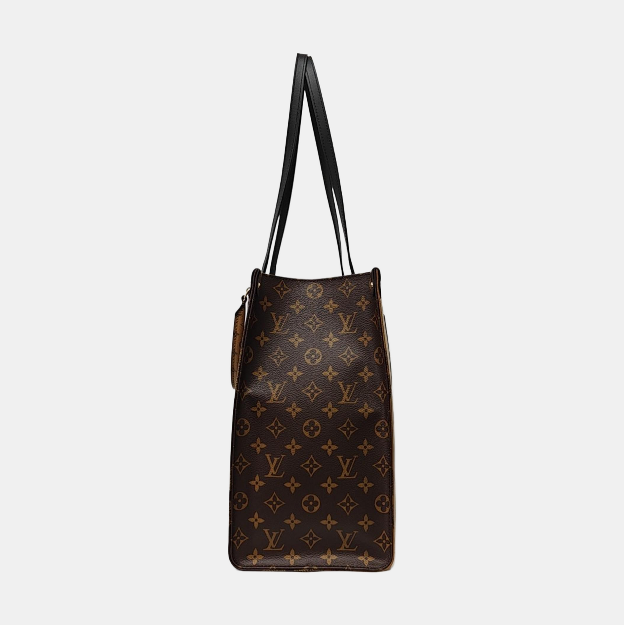 Authenticated pre-owned  ONTHEGO GM Monogram Coated Canvas Brown - Tote Bag at Looply