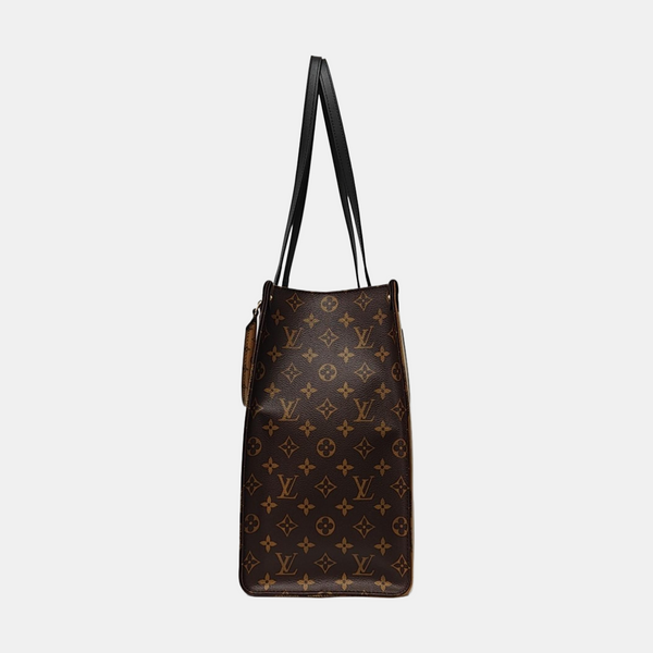 Authenticated pre-owned  ONTHEGO GM Monogram Coated Canvas Brown - Tote Bag at Looply