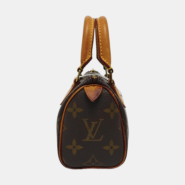 SPEEDY Nano Monogram Coated Canvas Brown