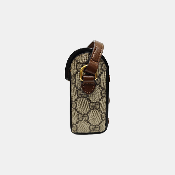 Horsebit 1955 Mini Monogram Coated Canvas Beige