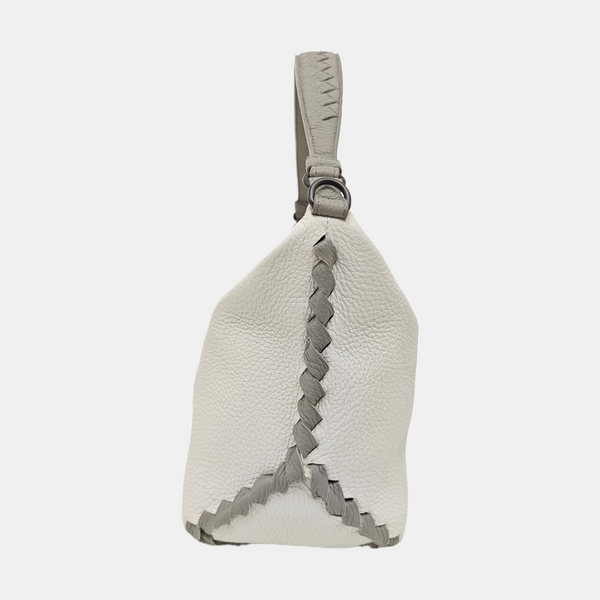 Calfskin Top Handle Bag White