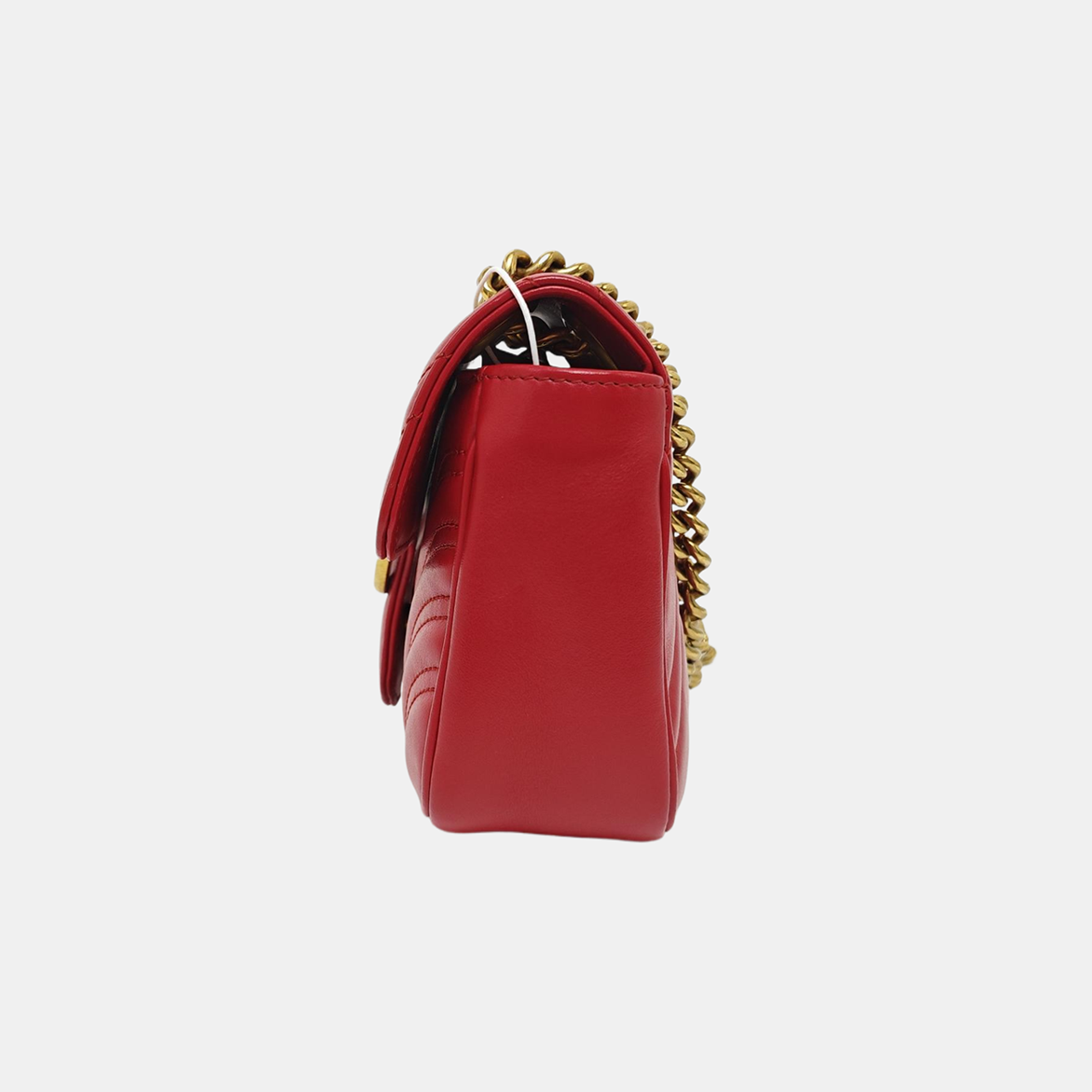 GG Marmont Small Quilted Calfskin Red