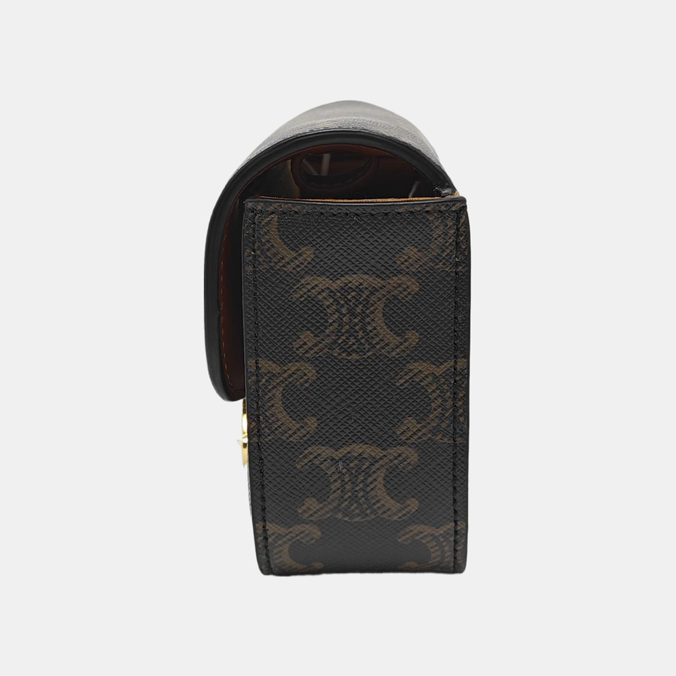 Authenticated pre-owned  TRIOMPHE Mini Coated Canvas Black - Shoulder Bag at Looply
