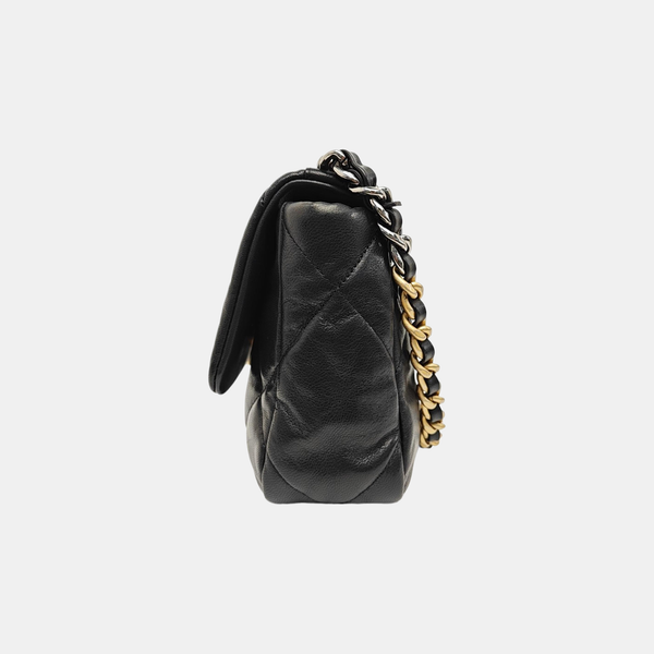 CHANEL 19 Small Quilted Lambskin Black