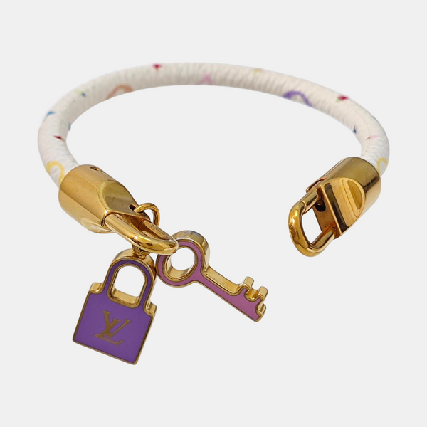 NANOGRAM Leather White Bangle