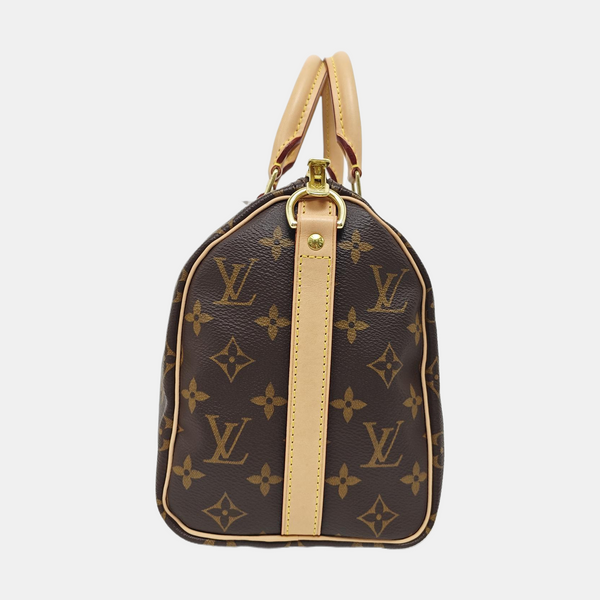Authenticated pre-owned  SPEEDY 25 Monogram Coated Canvas Brown - Shoulder Bag at Looply