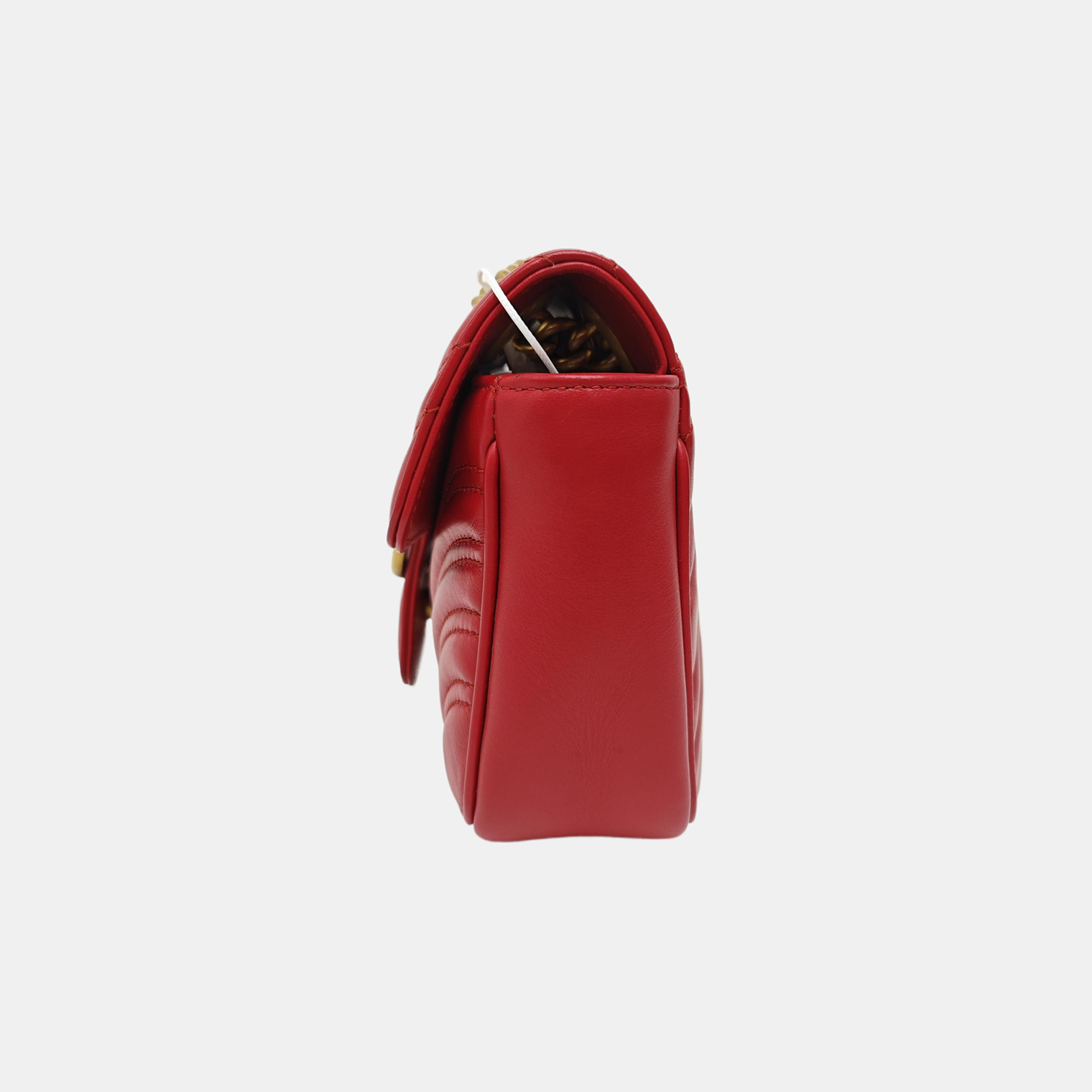 GG Marmont Small Quilted Calfskin Red