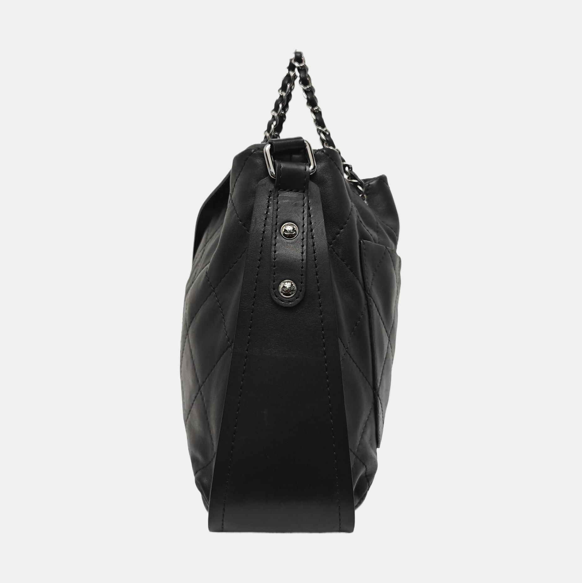 Quilted Lambskin Tote Bag Black