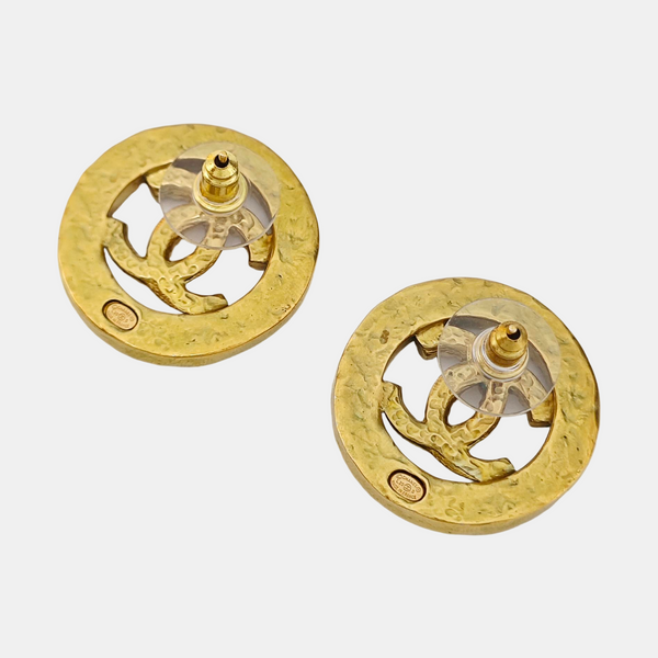 Metal Gold Stud Earrings