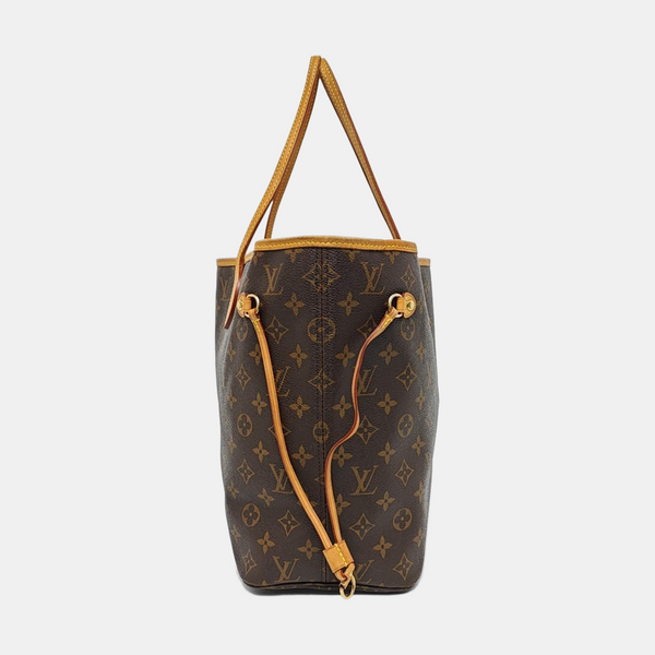 NEVERFULL MM Monogram Coated Canvas Brown