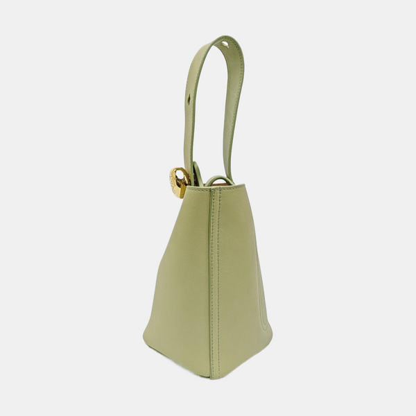 Pebble Bucket Calfskin Green