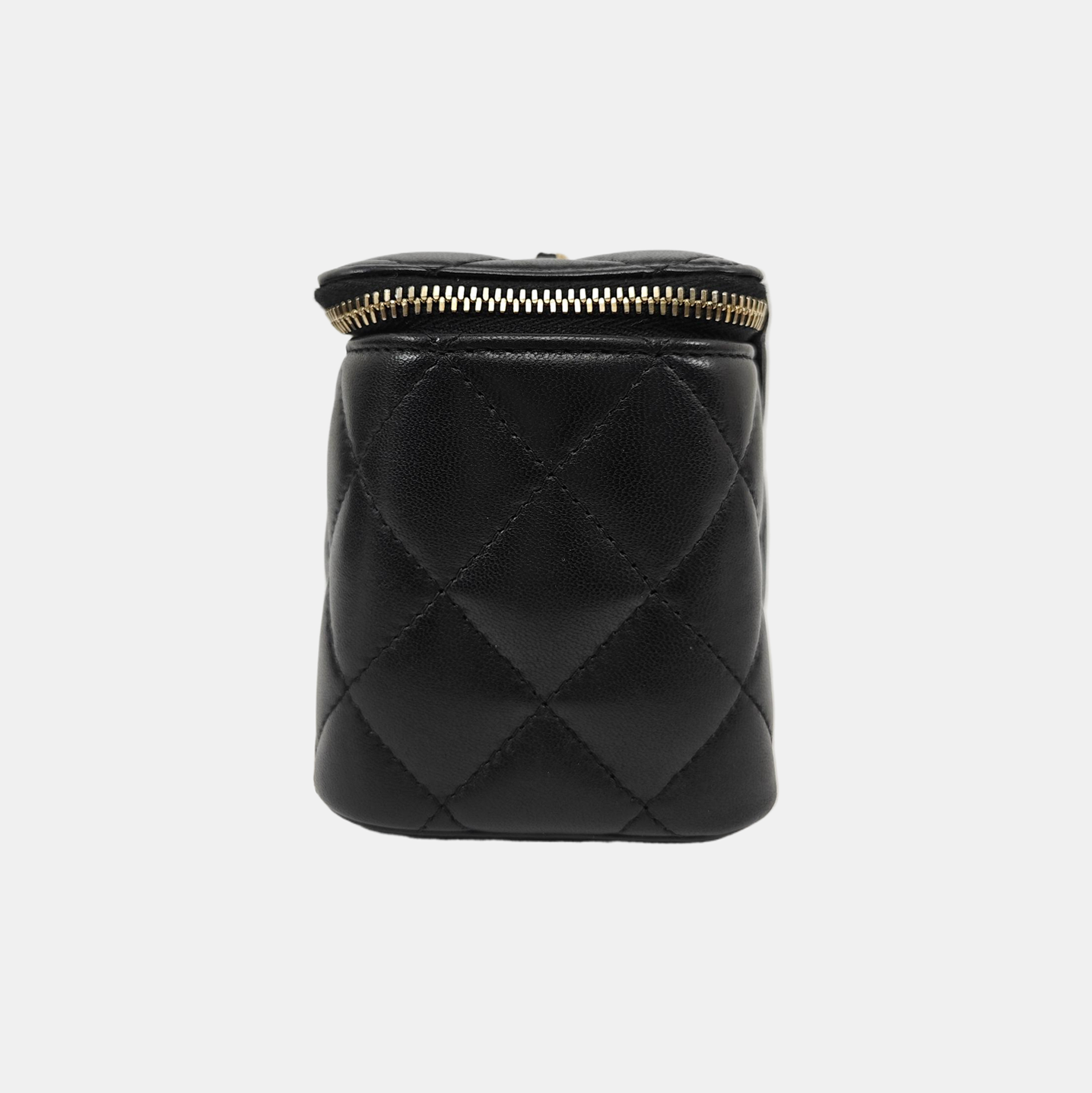 VANITY CASE Small Quilted Lambskin Black