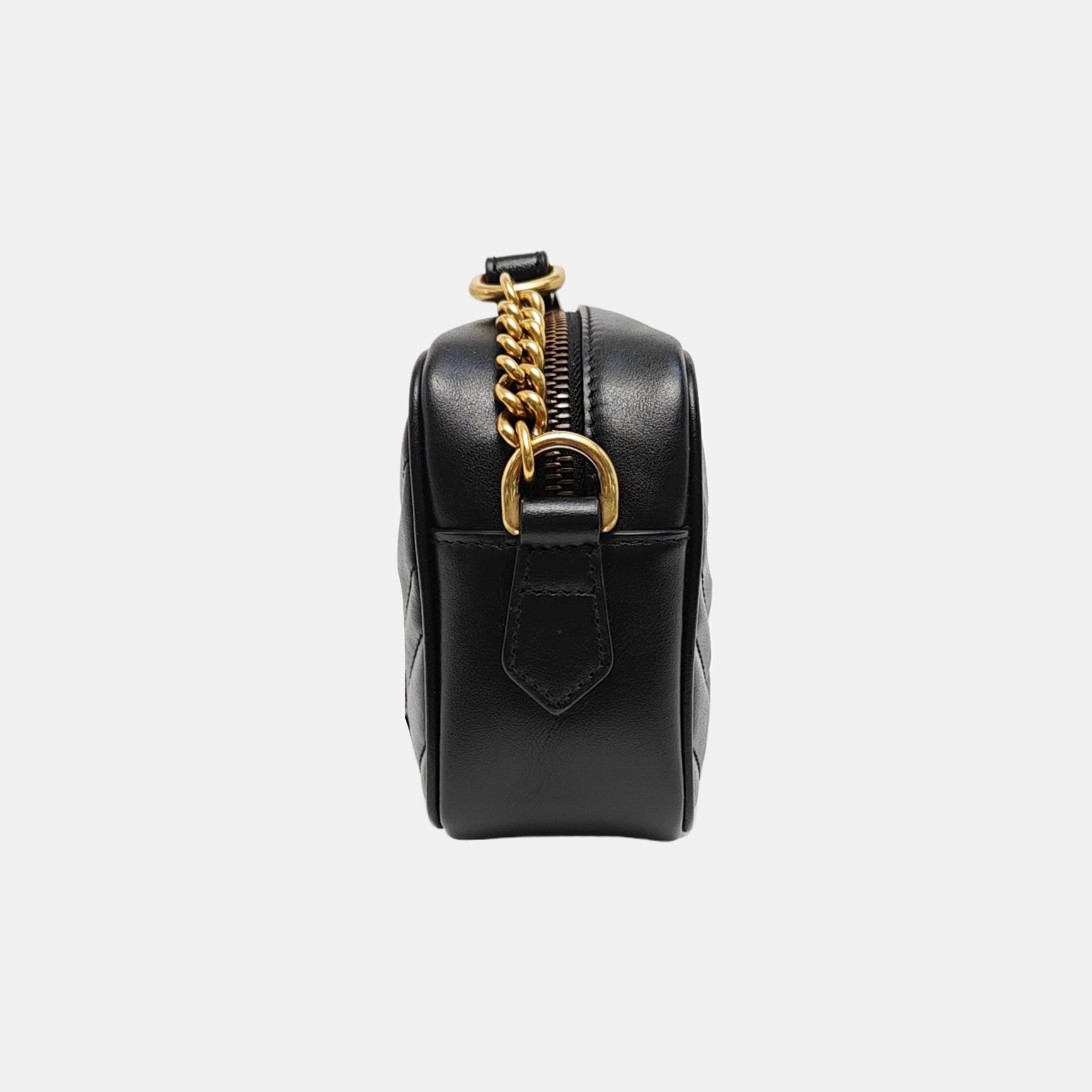 GG Marmont Mini Quilted Calfskin Black