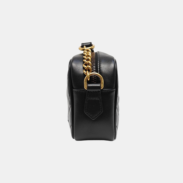 GG Marmont Mini Quilted Calfskin Black