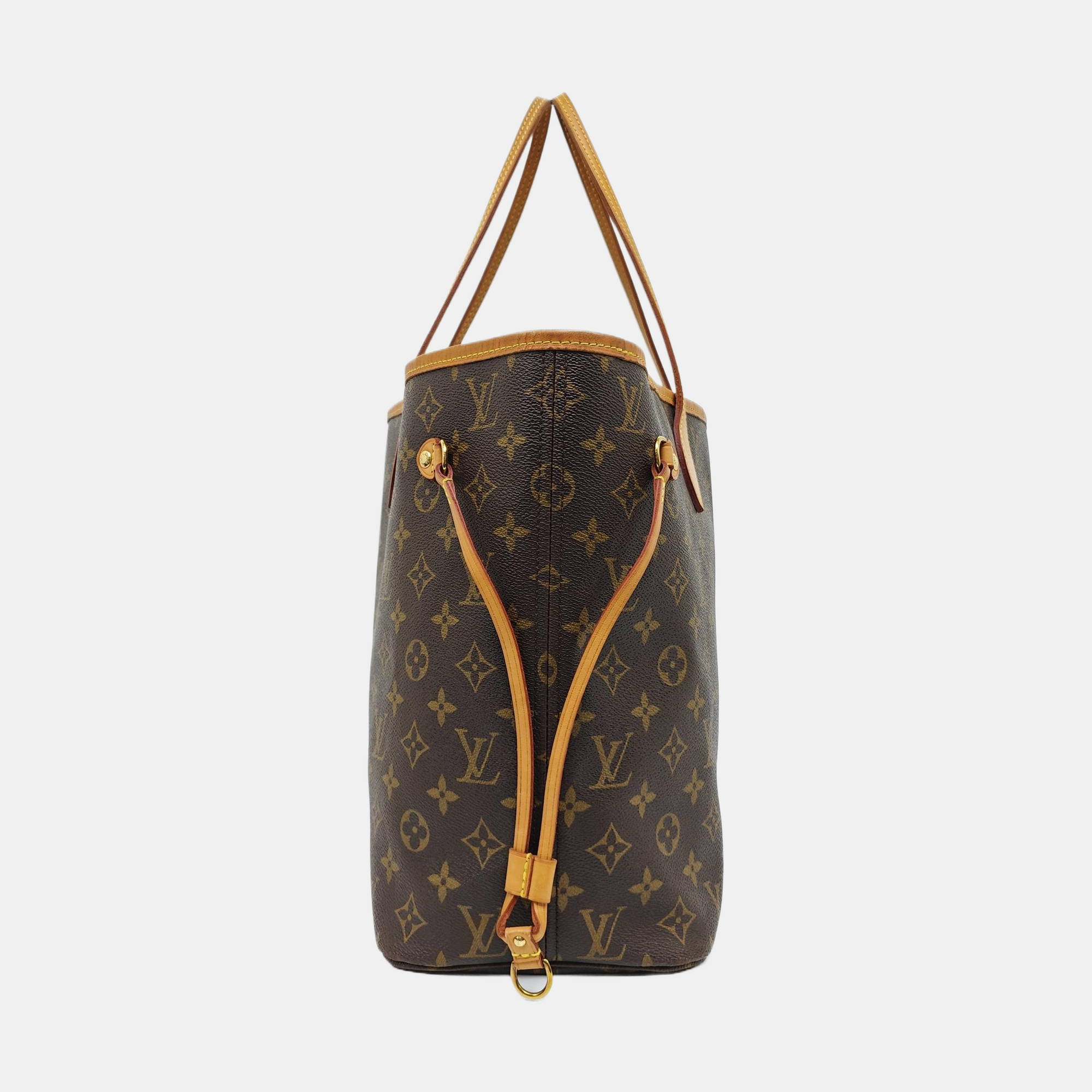NEVERFULL MM Monogram Coated Canvas Brown