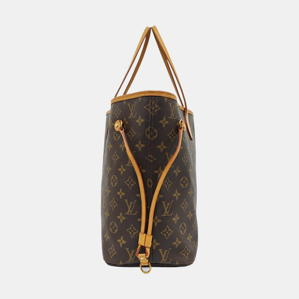 NEVERFULL MM Monogram Coated Canvas Brown