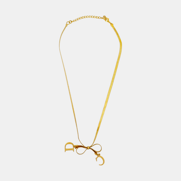 Bow Metal Gold Necklace