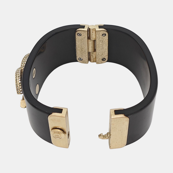 Synthetic Crystal Black Bangle