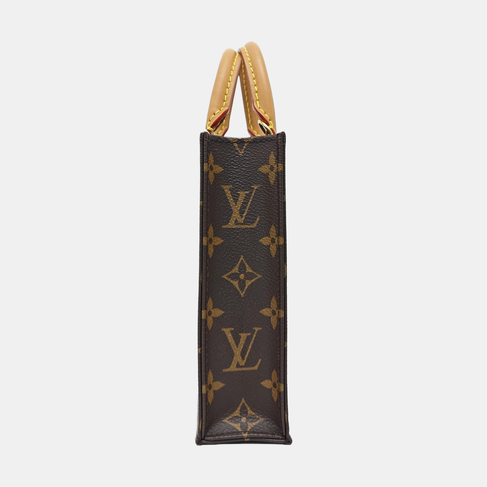 SAC PLAT Mini Monogram Coated Canvas Brown