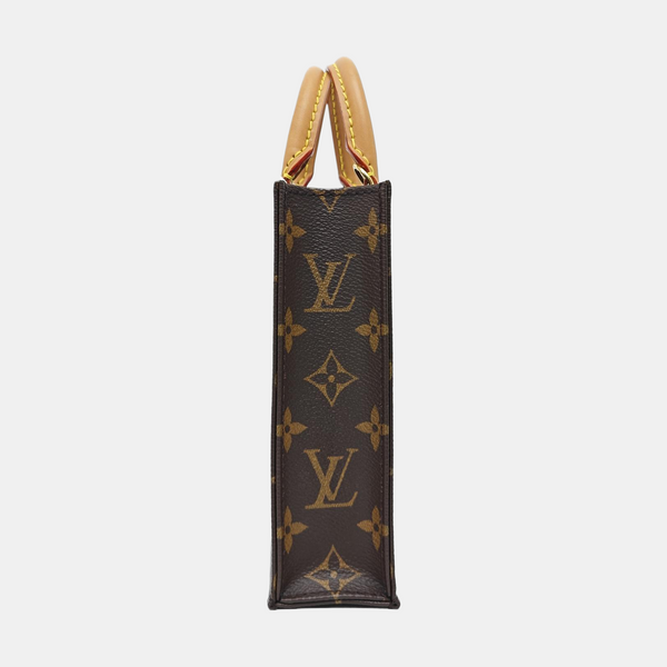 SAC PLAT Mini Monogram Coated Canvas Brown