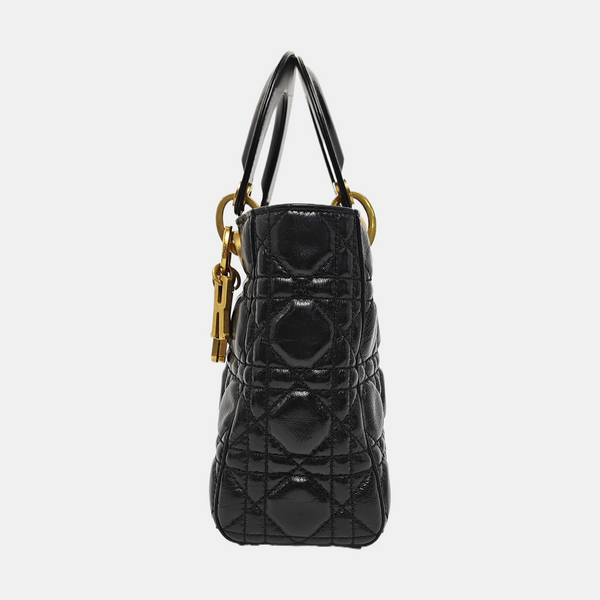 Lady Dior Small Cannage Lambskin Black