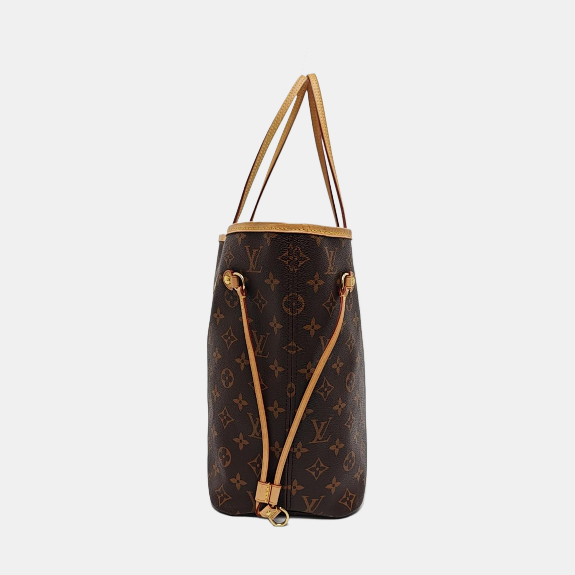 NEVERFULL MM Monogram Coated Canvas Brown